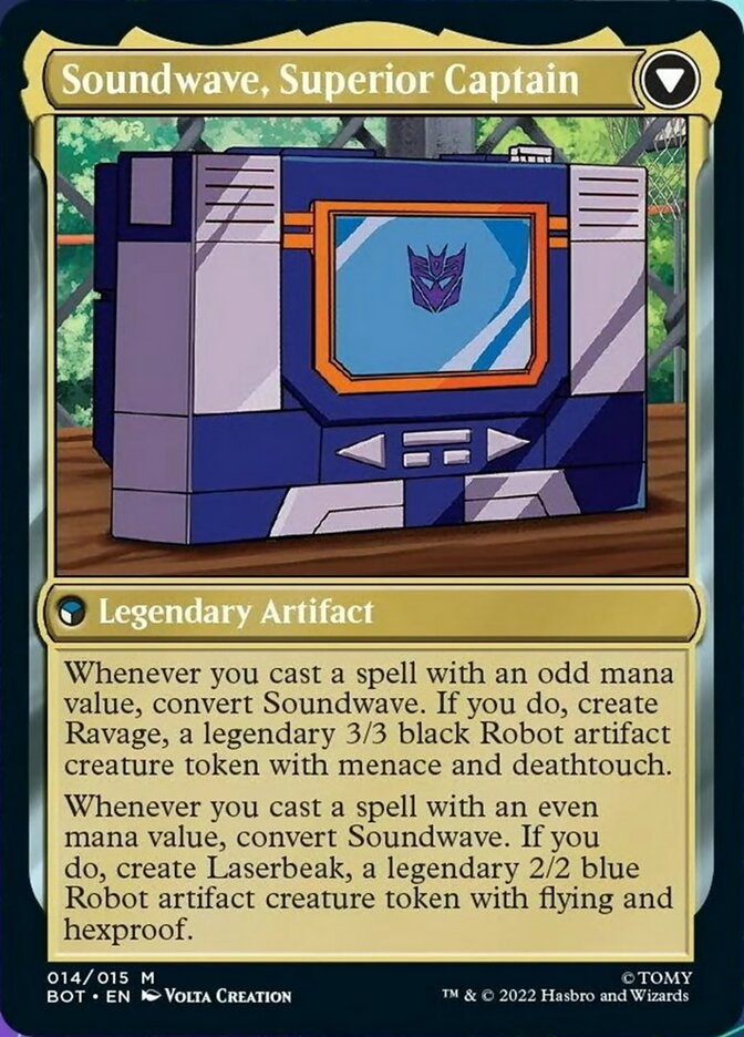Soundwave, Sonic Spy // Soundwave, Superior Captain [Transformers] MTG Single Magic: The Gathering   