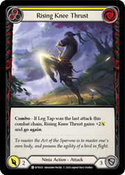 Rising Knee Thrust (Yellow) [WTR105] Unlimited Edition Rainbow Foil Flesh And Blood Single Flesh And Blood   
