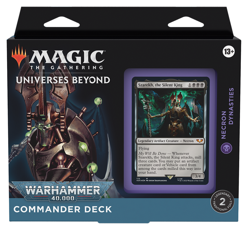 MTG Warhammer 40,000 Commander Deck - Necron Dynasties MTG Sealed Magic: The Gathering   
