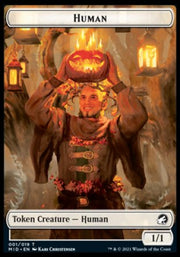 Human // Devil Double-Sided Token [Tokens] Innistrad: Midnight Hunt Tokens MTG Single Magic: The Gathering