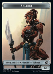 Powerstone // Soldier (009) Double-Sided Token [Tokens] The Brothers' War Tokens MTG Single Magic: The Gathering