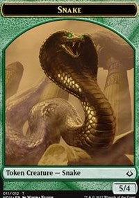Snake // Warrior Double-Sided Token [Tokens] Hour of Devastation Tokens MTG Single Magic: The Gathering