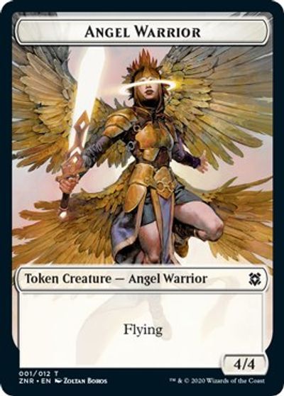 Angel Warrior // Shark Double-Sided Token [Challenger Decks 2021 Tokens] MTG Single Magic: The Gathering   