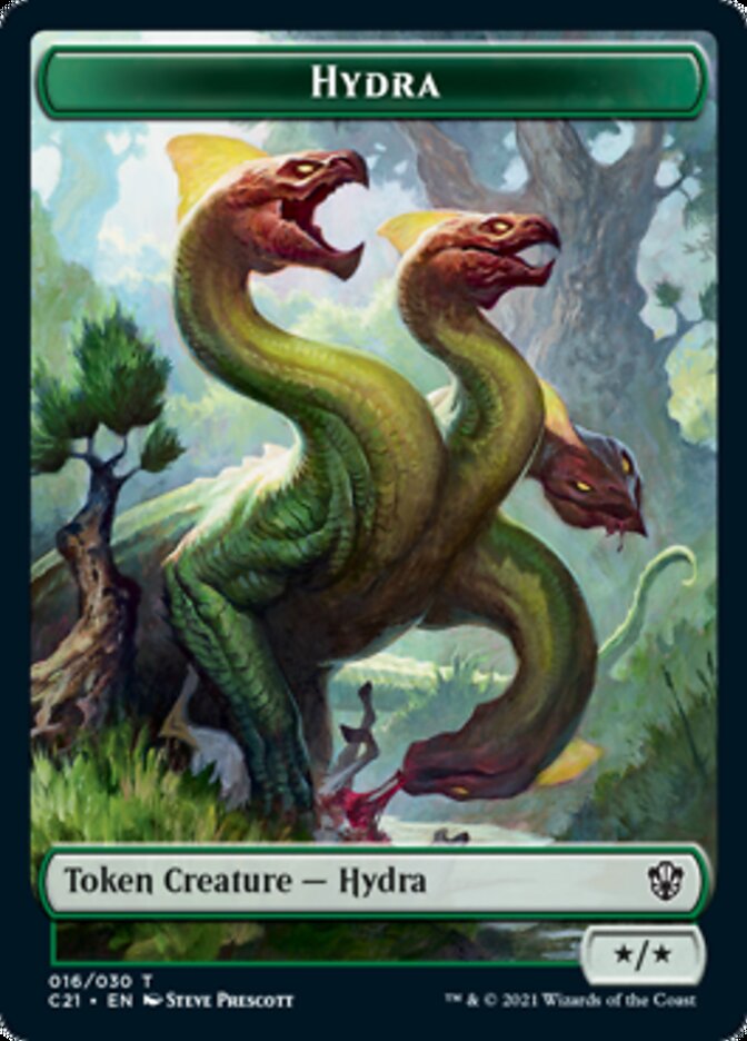 Hydra // Boar Double-Sided Token [Commander 2021 Tokens] MTG Single Magic: The Gathering   
