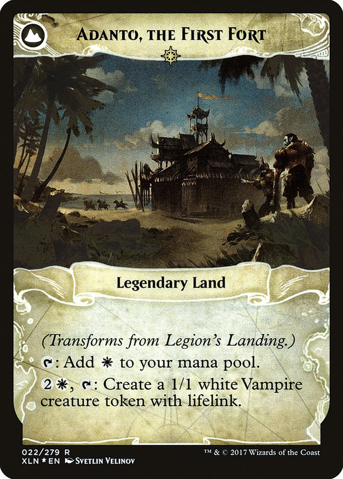 Legion's Landing // Adanto, the First Fort [Ixalan Prerelease Promos] MTG Single Magic: The Gathering   
