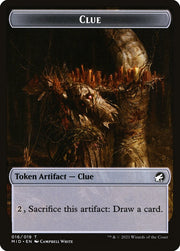 Wolf (013) // Clue (016) Double-Sided Token [Challenger Decks 2022 Tokens] MTG Single Magic: The Gathering   
