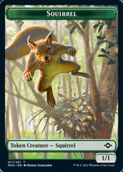 Beast // Squirrel Double-Sided Token [Tokens] Modern Horizons 2 Tokens MTG Single Magic: The Gathering