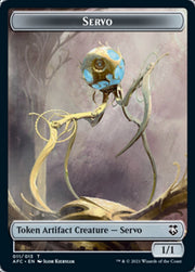 Servo // Treasure Double-Sided Token [Dungeons & Dragons: Adventures in the Forgotten Realms Commander Tokens] MTG Single Magic: The Gathering   