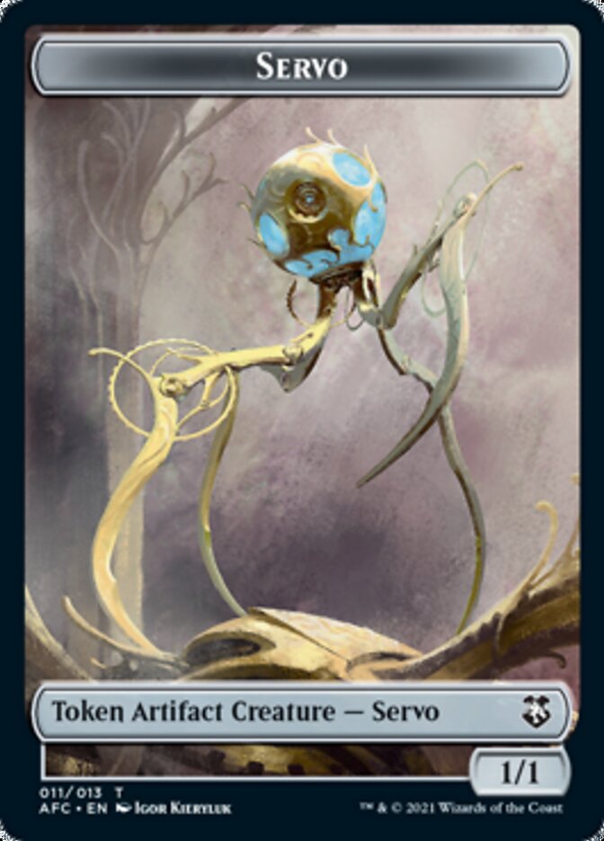 Servo // Treasure Double-Sided Token [Dungeons & Dragons: Adventures in the Forgotten Realms Commander Tokens] MTG Single Magic: The Gathering   