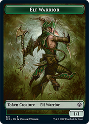 Elf Warrior // Soldier Double-Sided Token [Starter Commander Decks] MTG Single Magic: The Gathering   