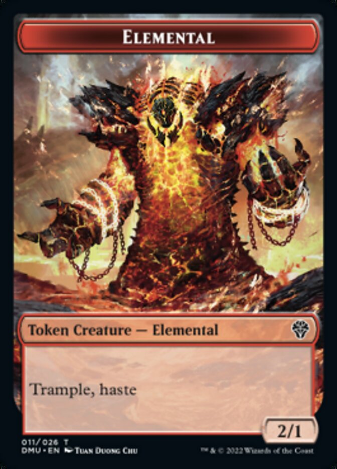 Bird (002) // Elemental Double-Sided Token [Tokens] Dominaria United Tokens MTG Single Magic: The Gathering