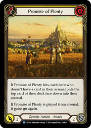 Promise of Plenty (Yellow) [CRU184] 1st Edition Rainbow Foil Flesh And Blood Single Flesh And Blood   