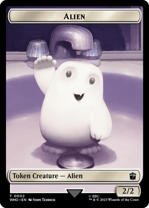Alien // Food (0025) Double-Sided Token [Tokens] Doctor Who Tokens MTG Single Magic: The Gathering