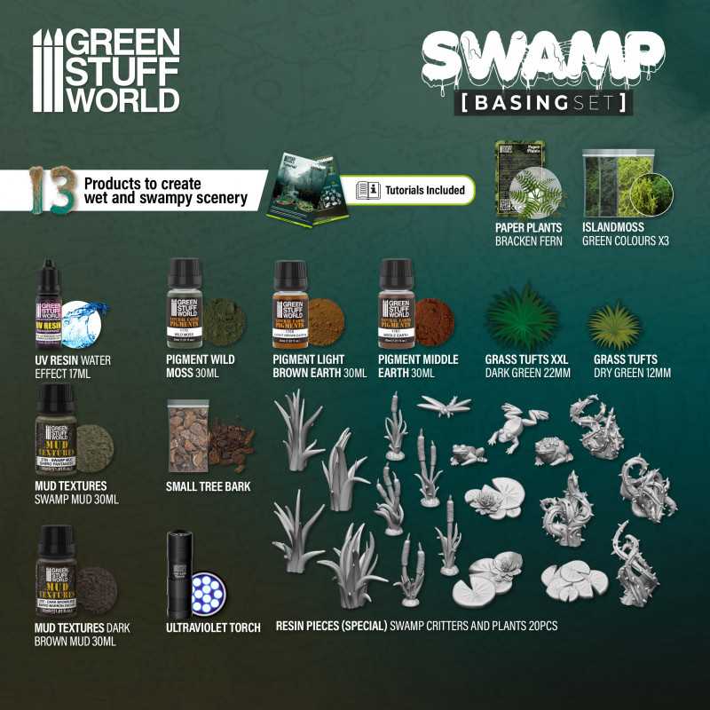 Green Stuff World: Basing Sets - Swamp Model Tools & Glue Green Stuff World