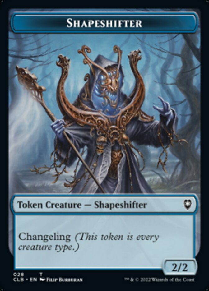 Shapeshifter (024) // Shapeshifter (028) Double-Sided Token [Commander Legends: Battle for Baldur's Gate Tokens] MTG Single Magic: The Gathering   