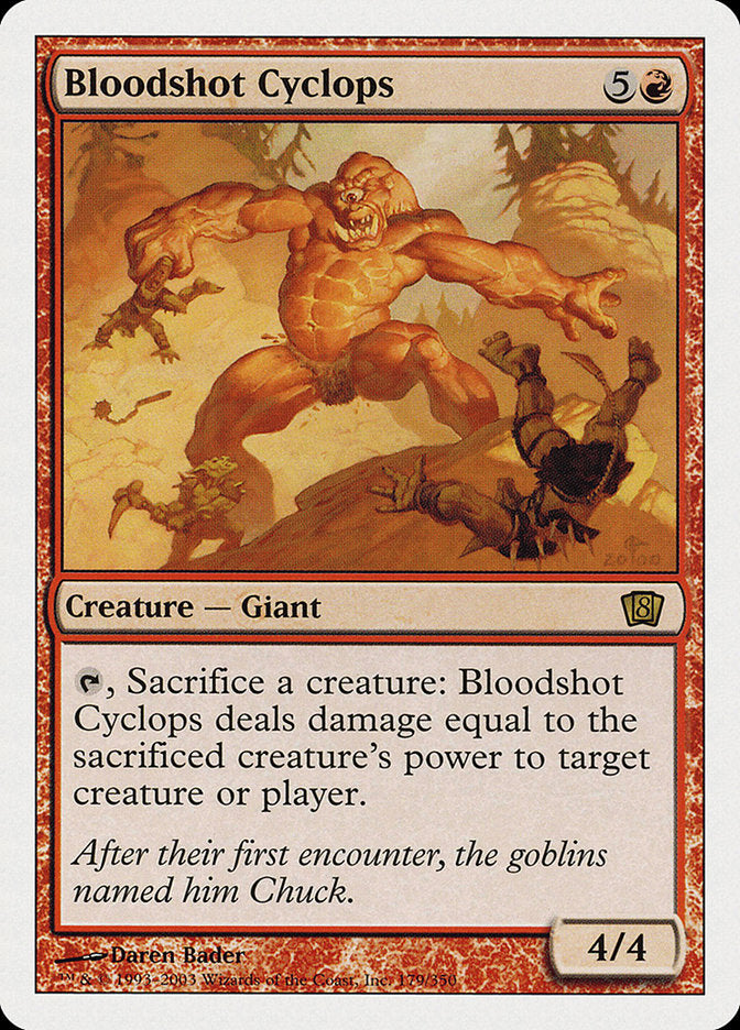 Bloodshot Cyclops [Eighth Edition] MTG Single Magic: The Gathering   