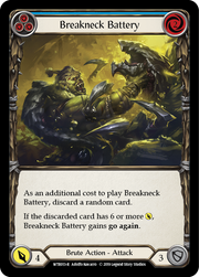 Breakneck Battery (Blue) [WTR013-R] Alpha Print Rainbow Foil Flesh And Blood Single Flesh And Blood   