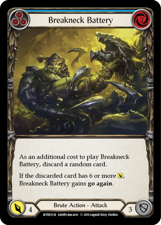 Breakneck Battery (Blue) [WTR013-R] Alpha Print Rainbow Foil Flesh And Blood Single Flesh And Blood   
