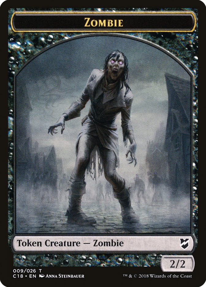 Zombie Token [Tokens] Commander 2018 Tokens MTG Single Magic: The Gathering