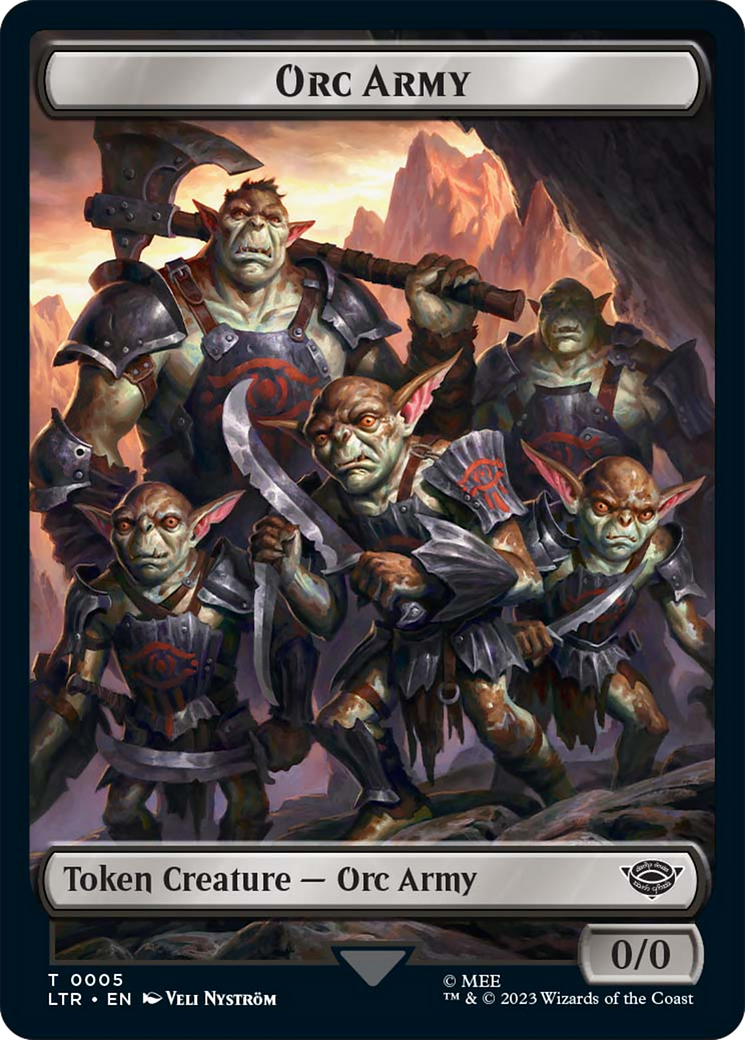 Orc Army (06) // Orc Army (05) Double-Sided Token [The Lord of the Rings: Tales of Middle-Earth Tokens] MTG Single Magic: The Gathering   