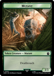 Mutant // Alien Insect Double-Sided Token [Tokens] Doctor Who Tokens MTG Single Magic: The Gathering