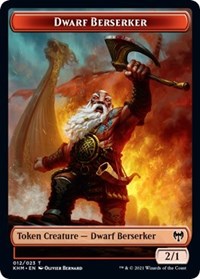 Dwarf Berserker // Replicated Ring Double-Sided Token [Tokens] Kaldheim Tokens MTG Single Magic: The Gathering