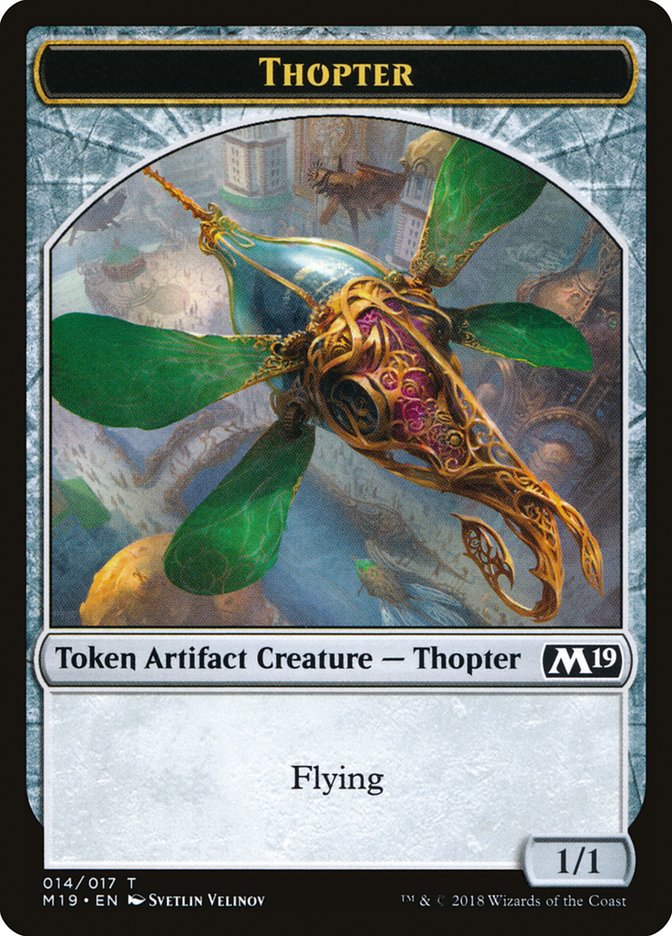 Knight // Thopter Double-Sided Token (Game Night) [Tokens] Core Set 2019 Tokens MTG Single Magic: The Gathering