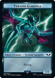 Tyranid (17) // Tyranid Gargoyle Double-Sided Token [Tokens] Warhammer 40,000 Tokens MTG Single Magic: The Gathering