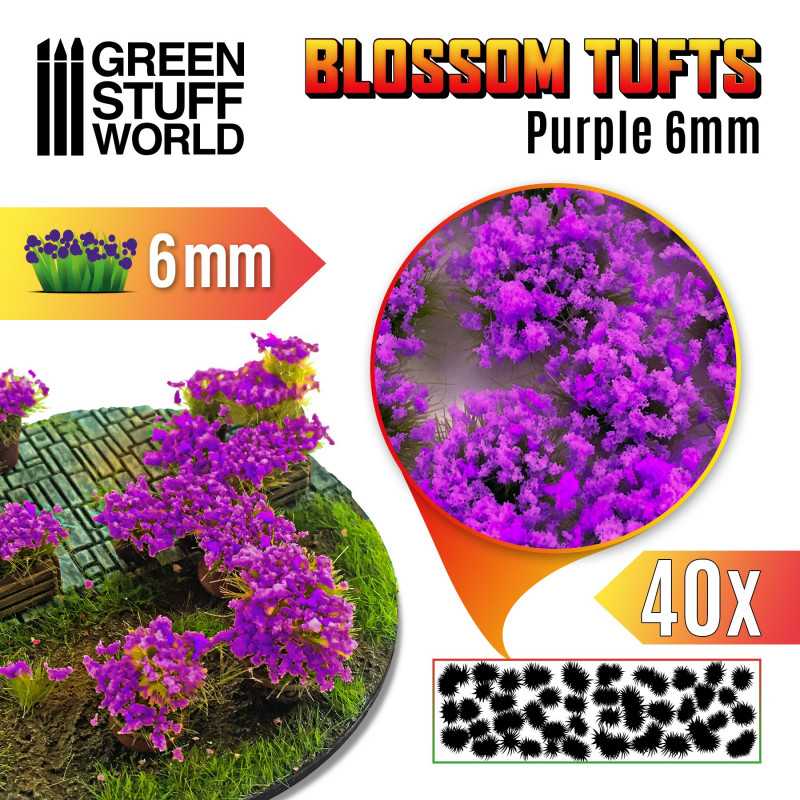Green Stuff World: Blossom Tufts - Purple 6mm