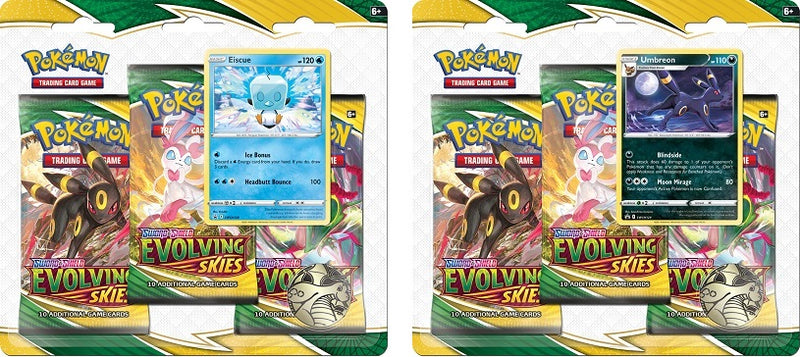 Pokémon Evolving Skies Blister (3 Packs) Pokemon Sealed Pokémon   