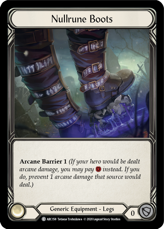 Nullrune Boots [ARC158] Unlimited Edition Rainbow Foil Flesh And Blood Single Flesh And Blood   