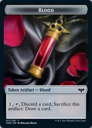 Construct (015) // Blood (017) Double-Sided Token [Challenger Decks 2022 Tokens] MTG Single Magic: The Gathering   