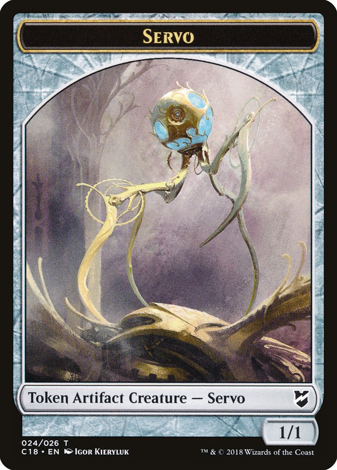 Thopter (025) // Servo Double-Sided Token [Tokens] Commander 2018 Tokens MTG Single Magic: The Gathering