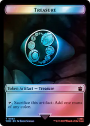 Dalek // Treasure (0063) Double-Sided Token (Surge Foil) [Tokens] Doctor Who Tokens MTG Single Magic: The Gathering