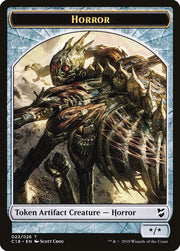 Mask // Horror Double-Sided Token [Tokens] Commander 2018 Tokens MTG Single Magic: The Gathering