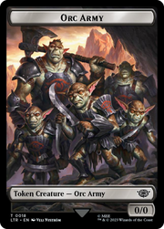 Orc Army (0018) // Food (0022) Double-Sided Token (Surge Foil) [The Lord of the Rings: Tales of Middle-Earth Tokens] MTG Single Magic: The Gathering   