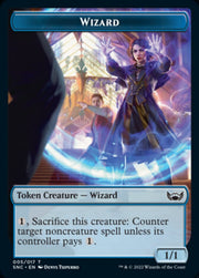 Cat // Wizard Double-Sided Token [Tokens] Streets of New Capenna Tokens MTG Single Magic: The Gathering