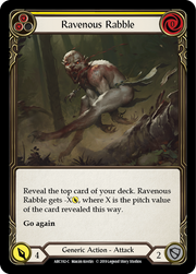 Ravenous Rabble (Yellow) [ARC192-C] 1st Edition Rainbow Foil Flesh And Blood Single Flesh And Blood   