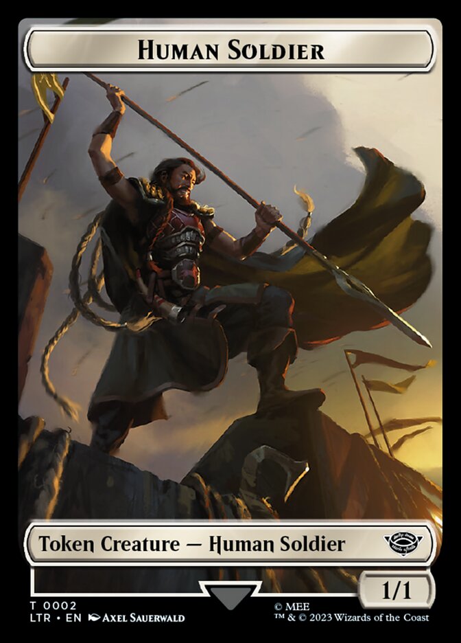 Human Soldier Token (02) [The Lord of the Rings: Tales of Middle-Earth Tokens] MTG Single Magic: The Gathering   