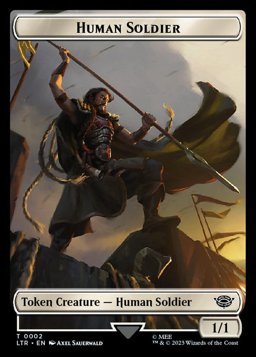 Human Soldier Token (02) [The Lord of the Rings: Tales of Middle-Earth Tokens] MTG Single Magic: The Gathering   