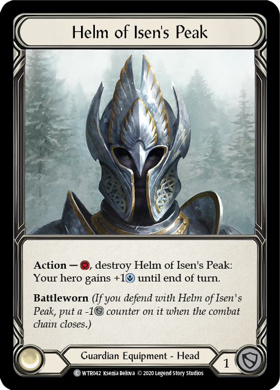 Helm of Isen's Peak [WTR042] Unlimited Edition Rainbow Foil Flesh And Blood Single Flesh And Blood   