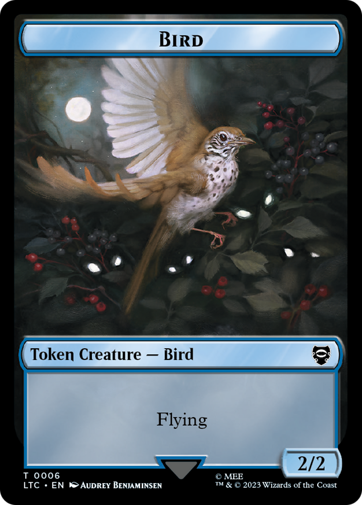 Elf Warrior // Bird Double Sided Token [The Lord of the Rings: Tales of Middle-Earth Commander Tokens] MTG Single Magic: The Gathering   