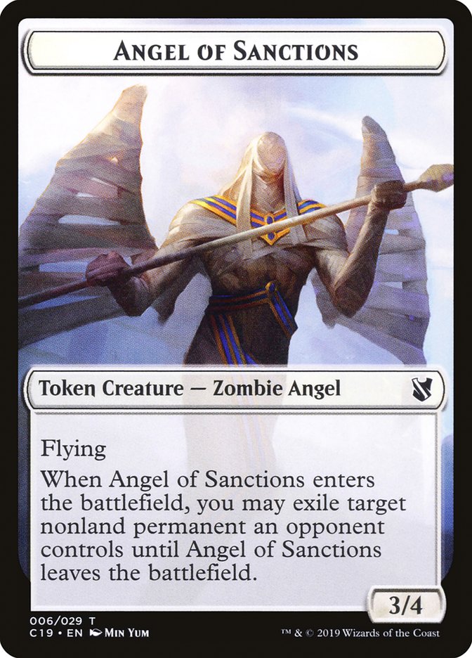 Angel of Sanctions Token [Tokens] Commander 2019 Tokens MTG Single Magic: The Gathering