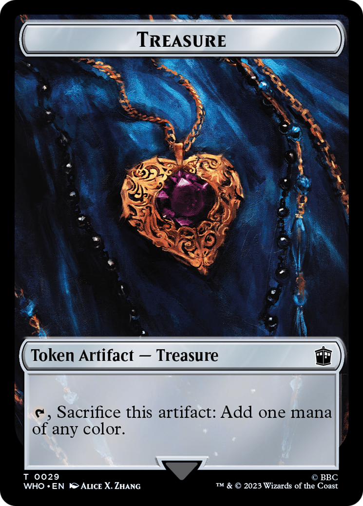 Dalek // Treasure (0029) Double-Sided Token [Tokens] Doctor Who Tokens MTG Single Magic: The Gathering