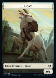 Construct (008) // Goat Double-Sided Token [Tokens] The Brothers' War Commander Tokens MTG Single Magic: The Gathering