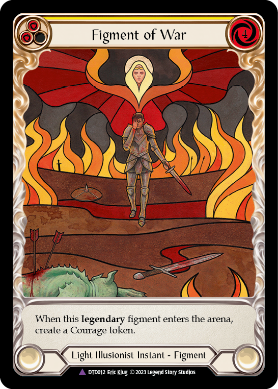 Figment of War // Bellona, Archangel of War (Marvel) [DTD012] (Dusk Till Dawn)  Cold Foil Flesh And Blood Single Flesh And Blood   