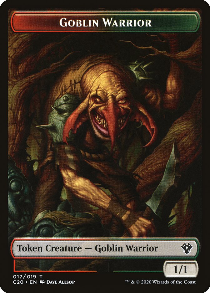 Drake // Goblin Warrior Double-Sided Token [Tokens] Commander 2020 Tokens MTG Single Magic: The Gathering