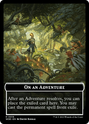 Wicked Role / Cursed Role // Emblem - On An Adventure Double-Sided Token [Tokens] Wilds of Eldraine Tokens MTG Single Magic: The Gathering