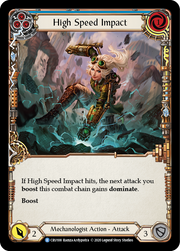 High Speed Impact (Blue) [CRU108] 1st Edition Rainbow Foil Flesh And Blood Single Flesh And Blood   