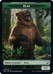 Kavu // Bear Double-Sided Token [Tokens] Dominaria United Commander Tokens MTG Single Magic: The Gathering